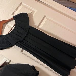 Black off the shoulder dress